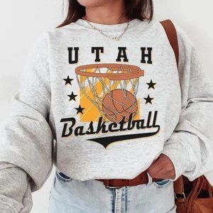 Utah Jaz, Vintage Utah Basketball Sweatshirt  T-Shirt, Utah Basketball Crewneck,